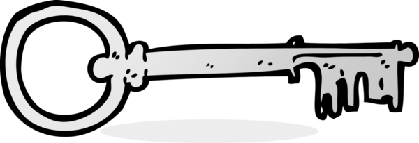 bir insan tarafından çizilmiş çizgi film anahtarı