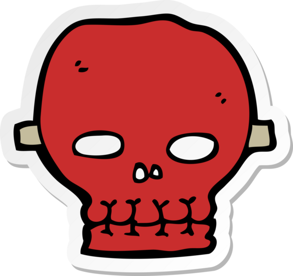 Bir insan tarafından çizilmiş ürkütücü kafatası maskesi.