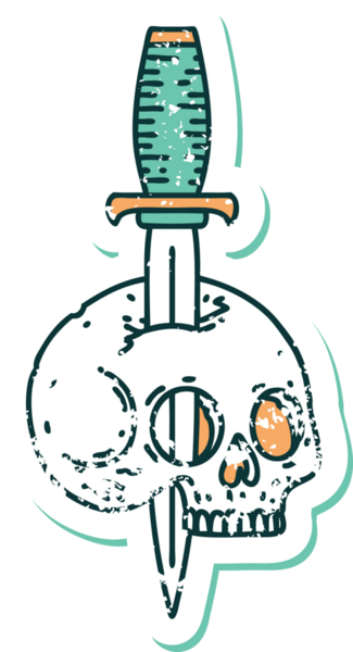 Bir insan tarafından çizilmiş bir kafatasının sembolik dövmeli görüntüsü.