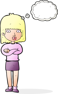 Düşünce baloncuğu bir insan tarafından çizilmiş sabırsız bir karikatür.