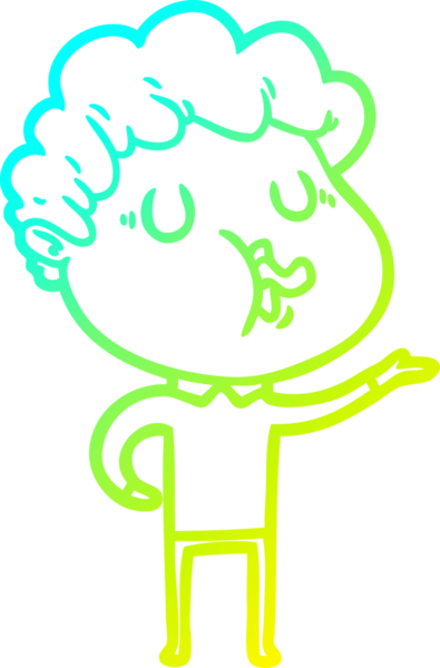 Bir insan tarafından çizilmiş bir çizgi film karakterinin çizimi.