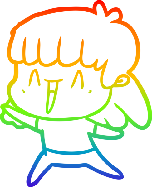 gökkuşağı gradyan çizimi bir insan tarafından çizilmiş bir karikatür kadın