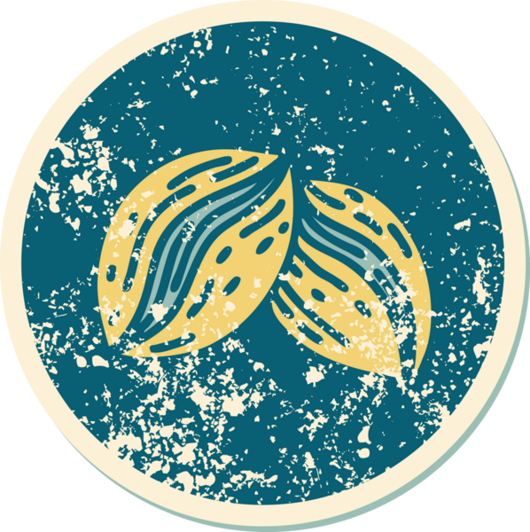 Bir insan tarafından çizilmiş kahve çekirdeğinin sembolik dövmeli görüntüsü.