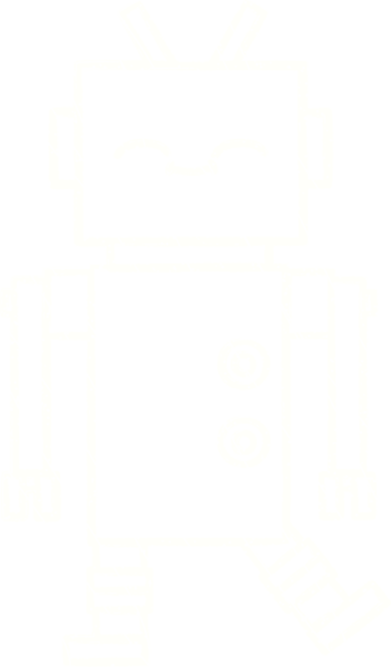 Bir insan tarafından çizilen robot tebeşiri.