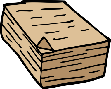 Bir insan tarafından çizilmiş karalama kağıdı yığını.