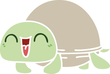 Bir insan tarafından çizilmiş garip bir karikatür kaplumbağa.