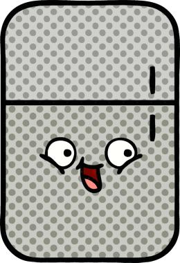 Bir insan tarafından çizilmiş buzdolabı karikatürü.