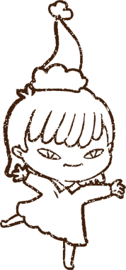 Bir insan tarafından çizilen neşeli kadın kömürü.