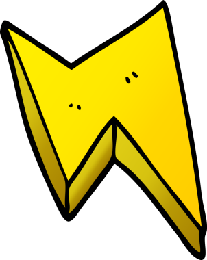 Bir insan tarafından çizilmiş karalama şimşekleri.