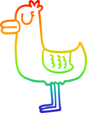 gökkuşağı gradyan çizgi çizimi bir insan tarafından çizilmiş deniz martısı