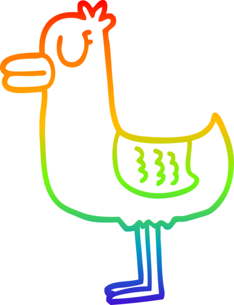 gökkuşağı gradyan çizgi çizimi bir insan tarafından çizilmiş deniz martısı