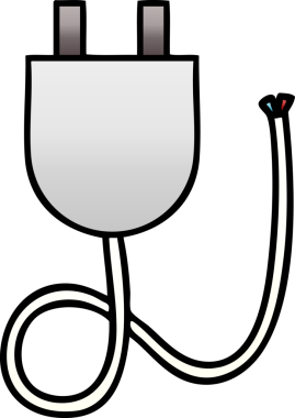 Bir insan tarafından çizilen elektrik prizinin gölgelenmiş gradyanı