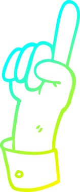 Bir insan tarafından çizilmiş bir çizgi filmin soğuk gradyan çizimi