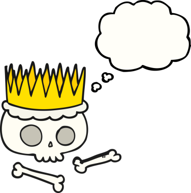 Bir insan tarafından çizilmiş serbest çizim balon karikatür tacı.