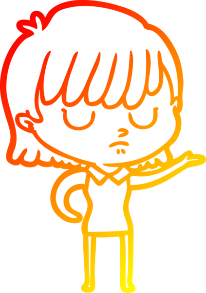 Bir insan tarafından çizilmiş bir karikatür kadın çizimi