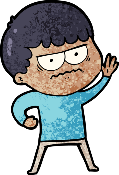 Bir insan tarafından çizilmiş rahatsız bir adam.