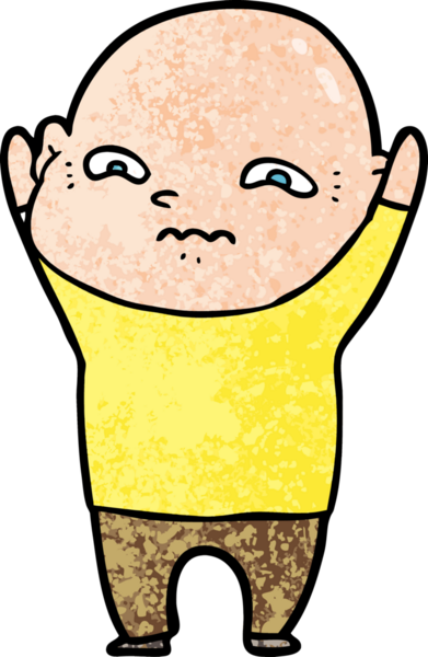 bir insan tarafından çizilmiş sinirli bir adam.