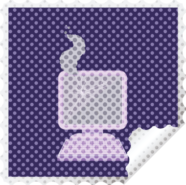 Kırık bilgisayar grafiği bir insan tarafından çizilmiş.