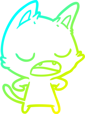 Bir insan tarafından çizilmiş soğuk gradyan çizgi film.