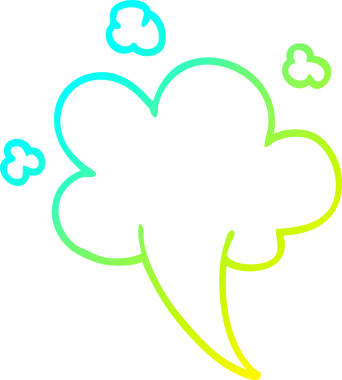 Bir insan tarafından çizilmiş soğuk çizgi çizgi bir bulutun vızıltısı.