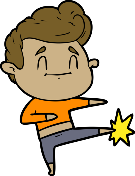 Bir insan tarafından çizilmiş mutlu çizgi film adamı.