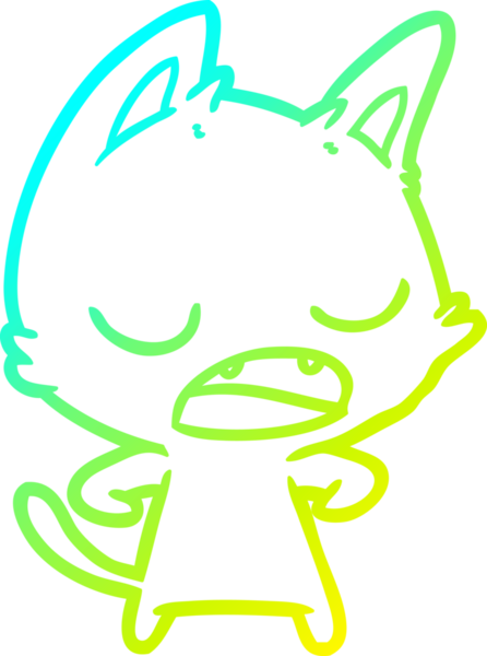 Bir insan tarafından çizilmiş soğuk gradyan çizgi film.