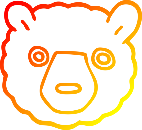 Bir insan tarafından çizilmiş bir kutup ayısının sıcak çizgi çizimi