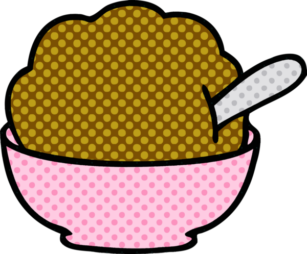 Bir insan tarafından çizilmiş komik çizgi roman tarzı çikolatalı dondurma.