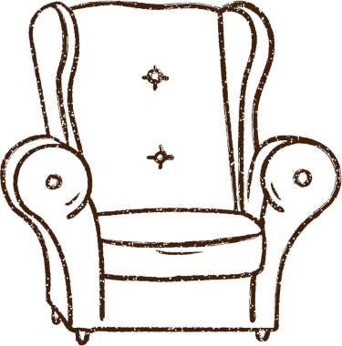 Doldurulmuş Koltuk Kömürü Bir insan tarafından çizilmiş