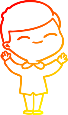 Bir insan tarafından çizilmiş gülümseyen bir çizgi film karakteri çizimi