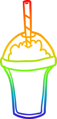 gökkuşağı gradyan çizgisi bir insan tarafından çizilmiş bir smoothie