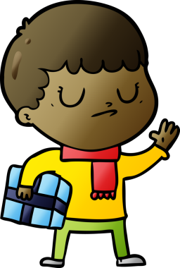 Bir insan tarafından çizilmiş huysuz çocuk çizgi filmi.