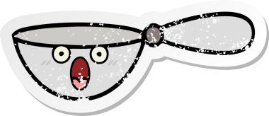 Bir insan tarafından çizilmiş sevimli bir çizgi filmin sıkıntılı çıkartması.