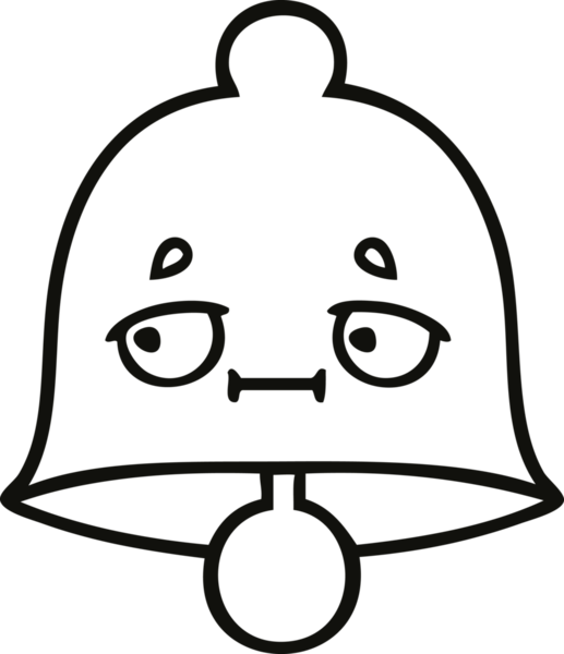 Bir insan tarafından çizilmiş bir çanın çizgi çizimi