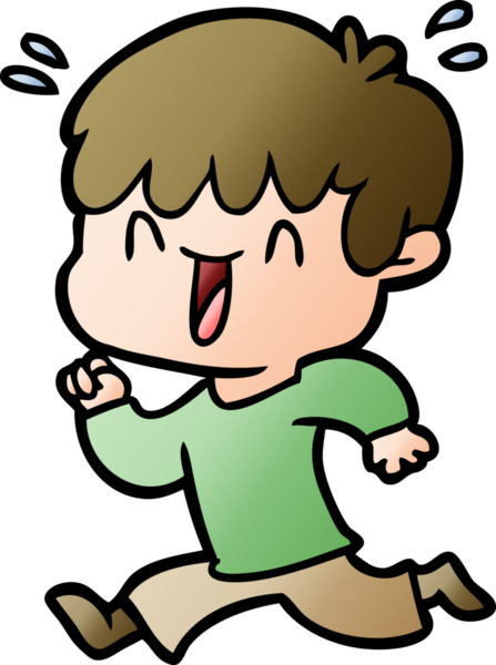 Bir insan tarafından çizilmiş gülen çocuk.