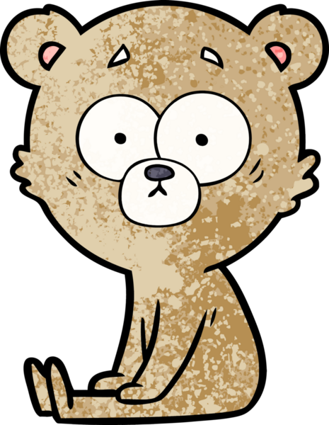 Bir insan tarafından çizilmiş bir çizgi film karakteri.