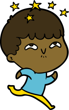 çizgi film bir insan tarafından çizilmiş hayret verici çocuk.