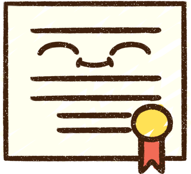 Bir insan tarafından çizilmiş Sertifika Tebeşiri