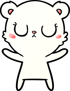 Bir insan tarafından çizilmiş kutup ayısı karikatürü