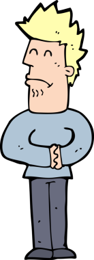 bir insan tarafından çizilmiş sinirli bir adam.