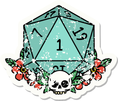 Doğal bir zarın grunge sticker 'ı bir insan tarafından çizilmiş çiçek elementleriyle yuvarlanıyor.