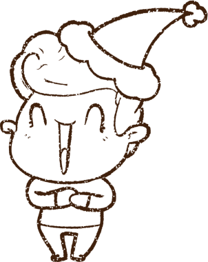 Bir insan tarafından çizilmiş Noel Adamı Kömürü