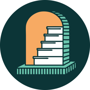 Bir insan tarafından çizilmiş bir mezar taşının ikonik dövme şekli