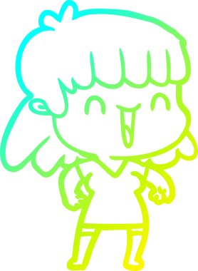 Bir insan tarafından çizilmiş bir karikatür kadın çizimi.