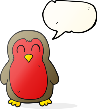 Bir insan tarafından çizilmiş serbest konuşma balonu karikatürü Noel ardılı.