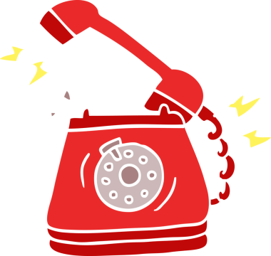 bir insan tarafından çizilmiş eski bir çevirmeli telefon karalaması