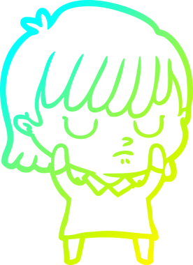 Bir insan tarafından çizilmiş bir karikatür kadın çizimi.