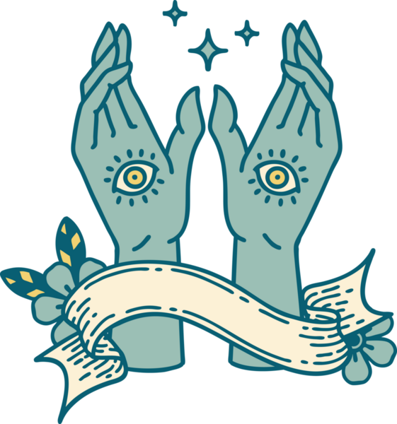 Geleneksel dövmeli mistik eller bir insan tarafından çizilmiş