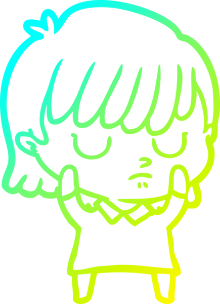 Bir insan tarafından çizilmiş bir karikatür kadın çizimi.