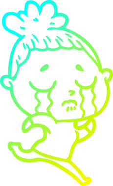 Bir insan tarafından çizilmiş ağlayan bir karikatür çizimi.